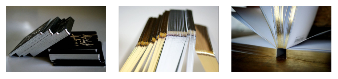 goud of zilver effect aanbrenge op de zijkant van boek, blok, drukwerk bij boekbinderij en drukkerij NLprinters voor een betaalbare prijs