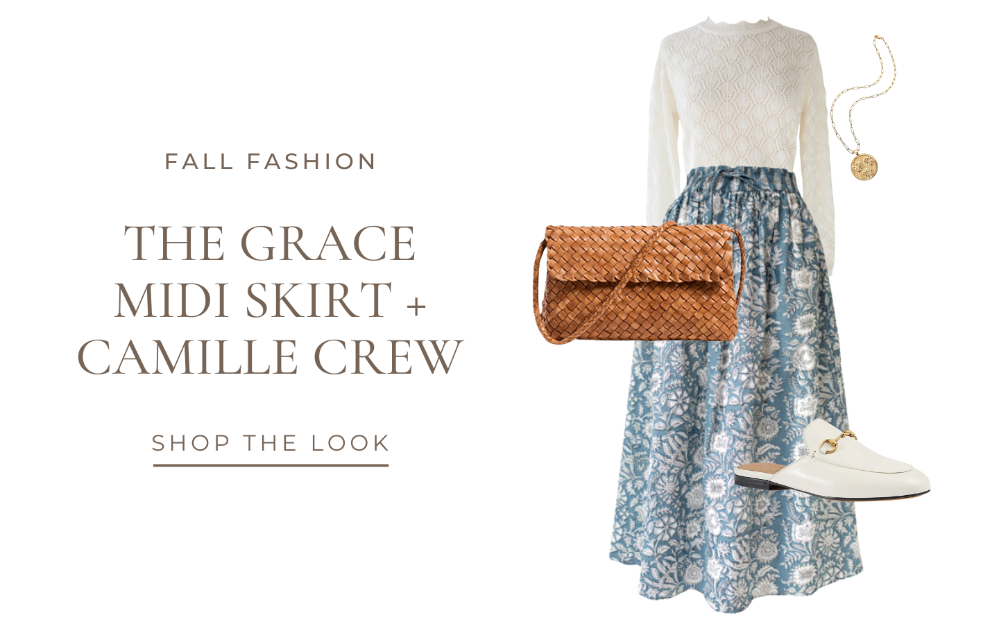 Grace Midi Skirt + Camille Crew