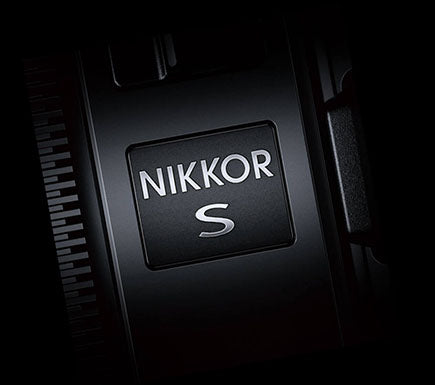 Nikon S-line logo on lens