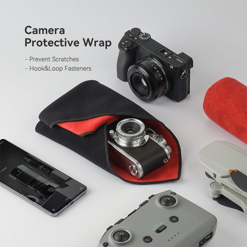 TTartisan red and black camera protective wrap with fasteners