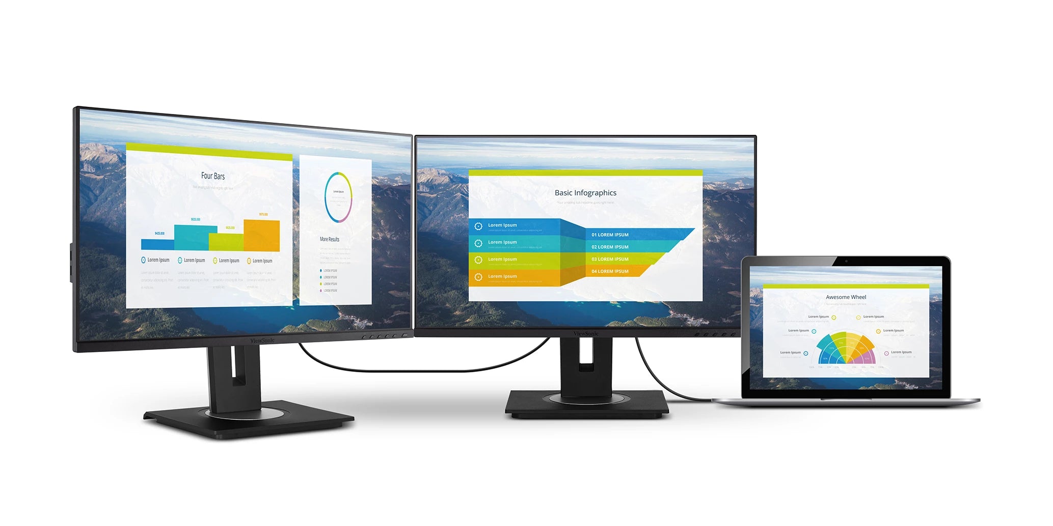 ViewSonic VG2456 24” Docking Monitor featuring USB Type-C and Ethernet