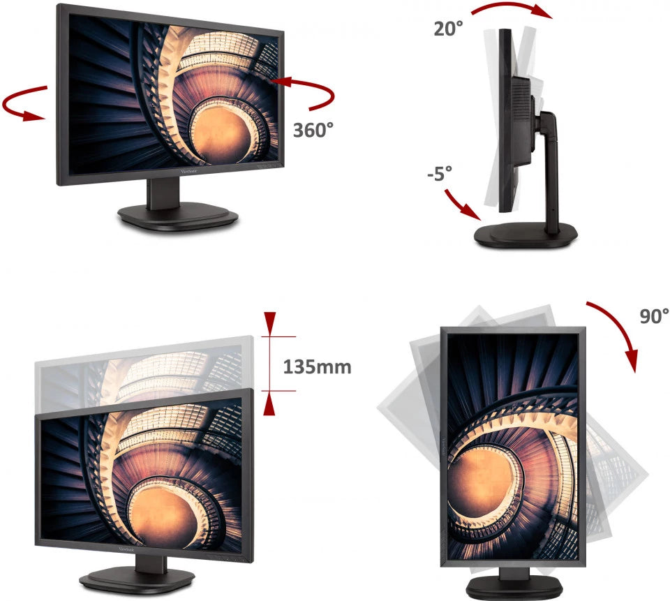 ViewSonic VG2439SMH-2 24” Full HD Ergonomic LED Monitor w/ Flexible Connectivity