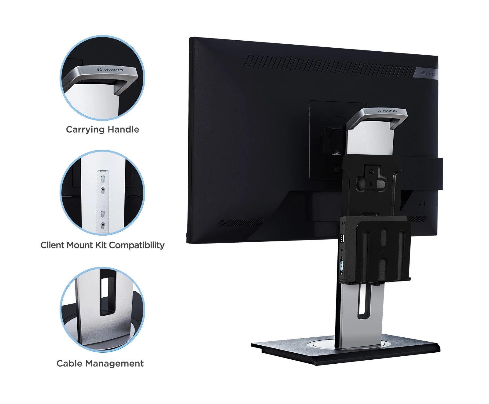 ViewSonic VG2448A-2 24" SuperClear® IPS Frameless Monitor with Advanced Ergonomics