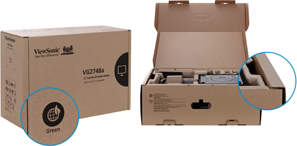 ViewSonic VG2748A-2 27" SuperClear® IPS Frameless Monitor with Advanced Ergonomics