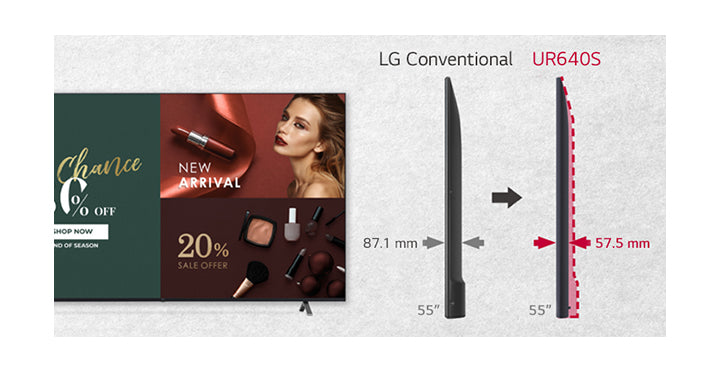 LG 50UR640S 50" webOS 4K Smart Commercial Signage Display