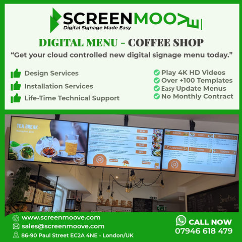 digital menu for coffee shops