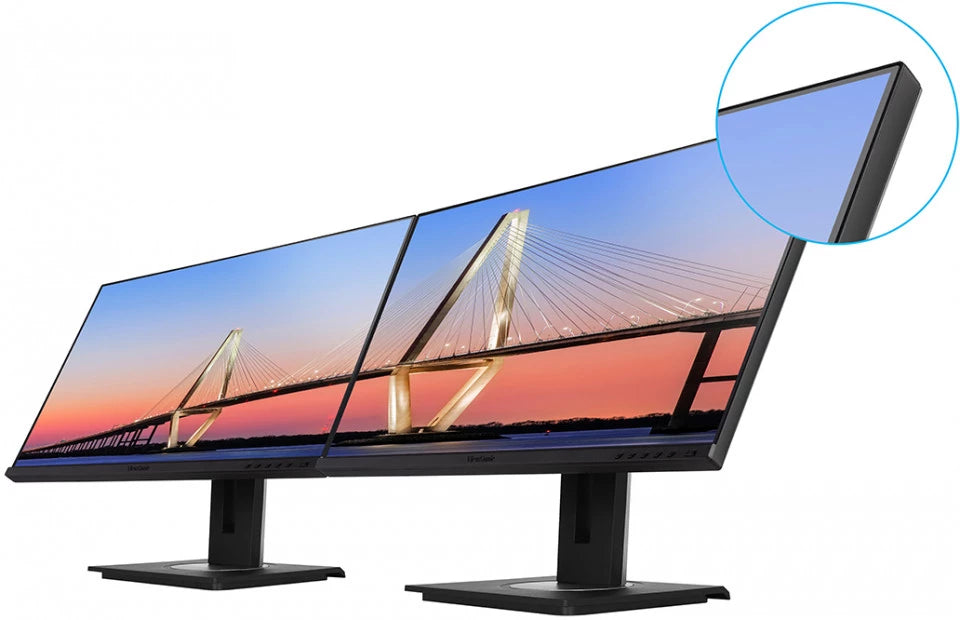 ViewSonic VG2448A-2 24" SuperClear® IPS Frameless Monitor with Advanced Ergonomics