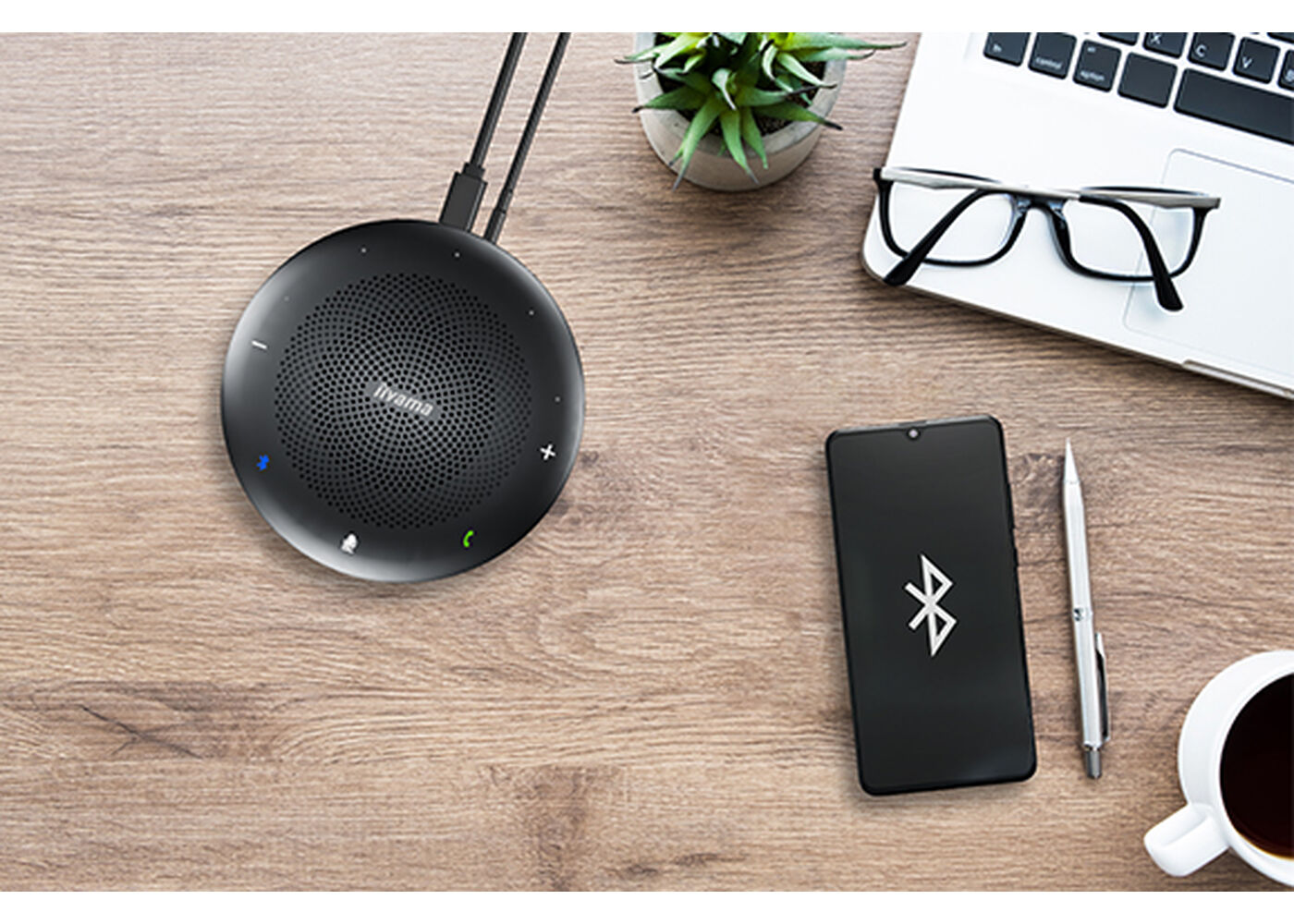 iiyama UC SPK01M Bluetooth Speakerphone For Meeting Rooms