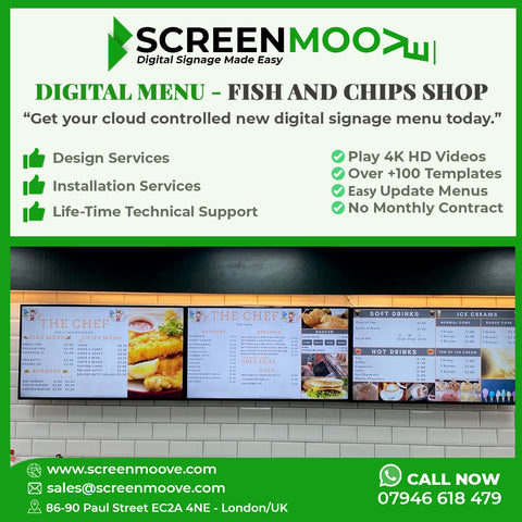 digital menu for take aways