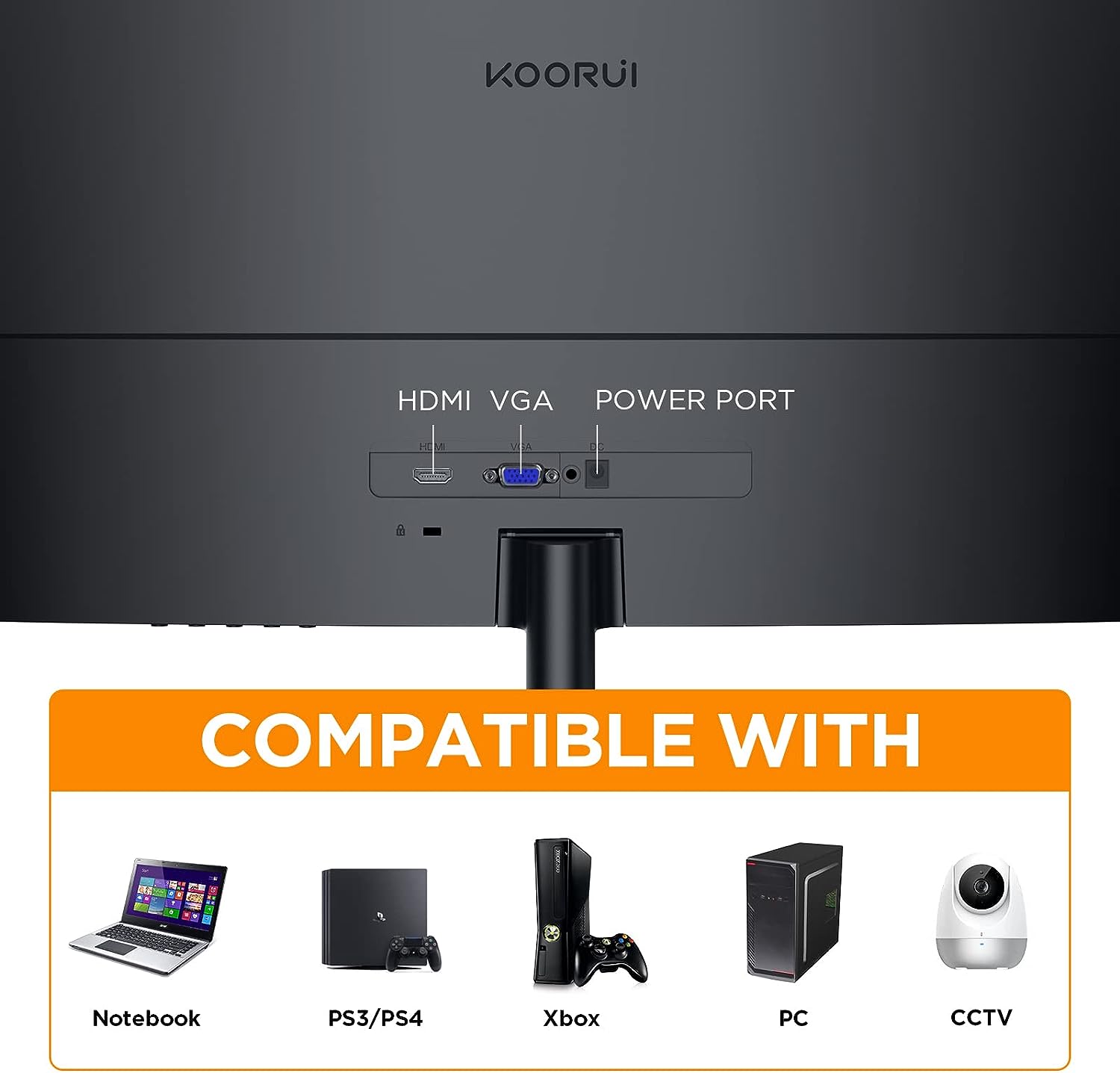 Koorui N07 24" 60Hz Full HD Curved Computer Monitor