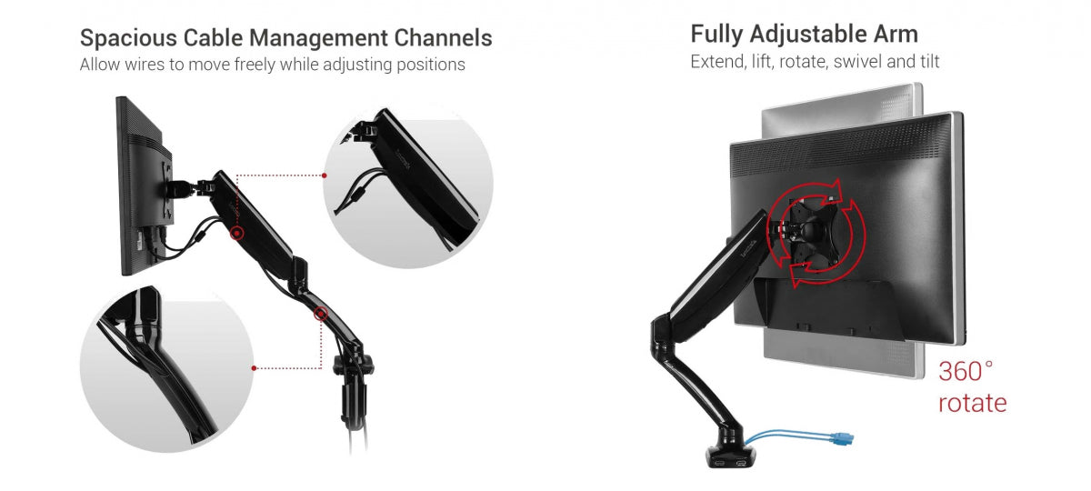 AirFlex Monitor Arm 80-04000008G000 | HANNSPREE