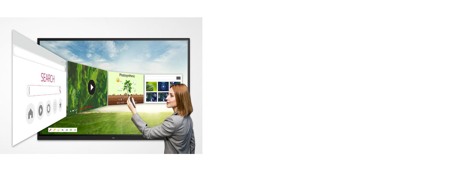 LG 86TR3PJ 86" UHD Education Interactive Createboard Digital Board