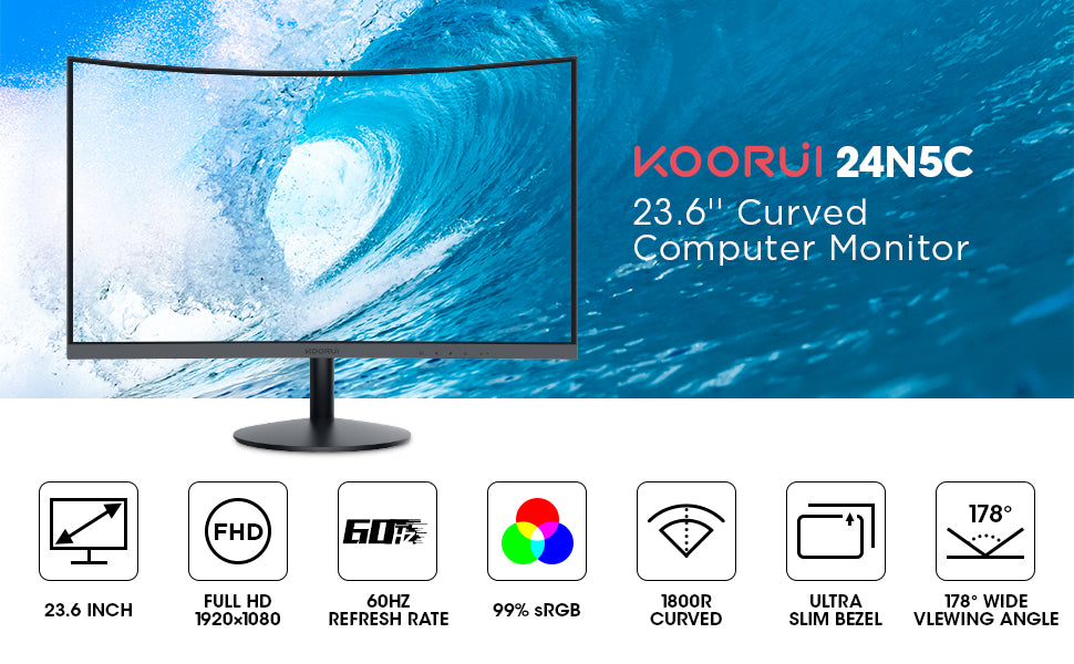 Koorui 24N5C 24" VA Full HD Curved Monitor