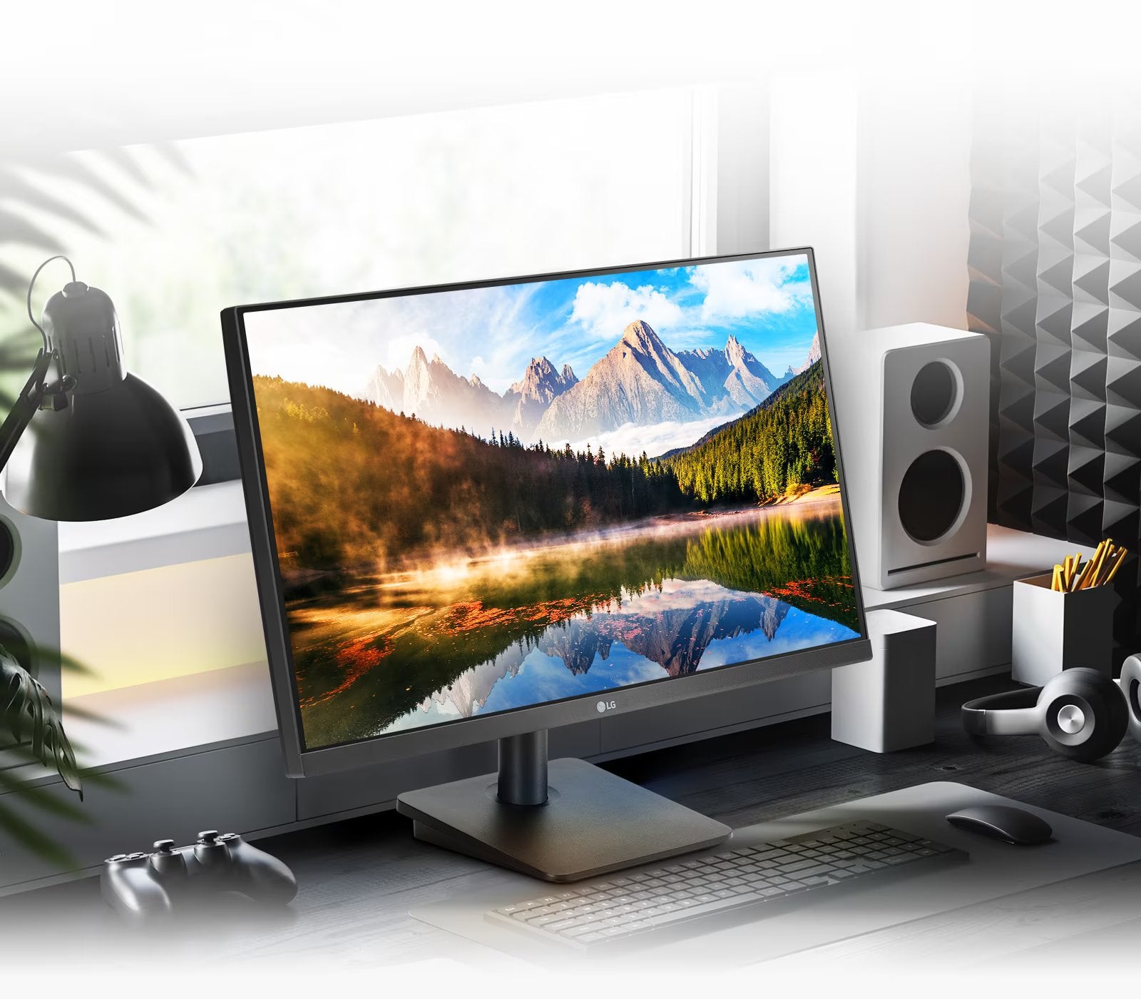 LG 24MP400P-B.BEK 23.8'' IPS Full HD Monitor with 3-Side Virtually Borderless Design