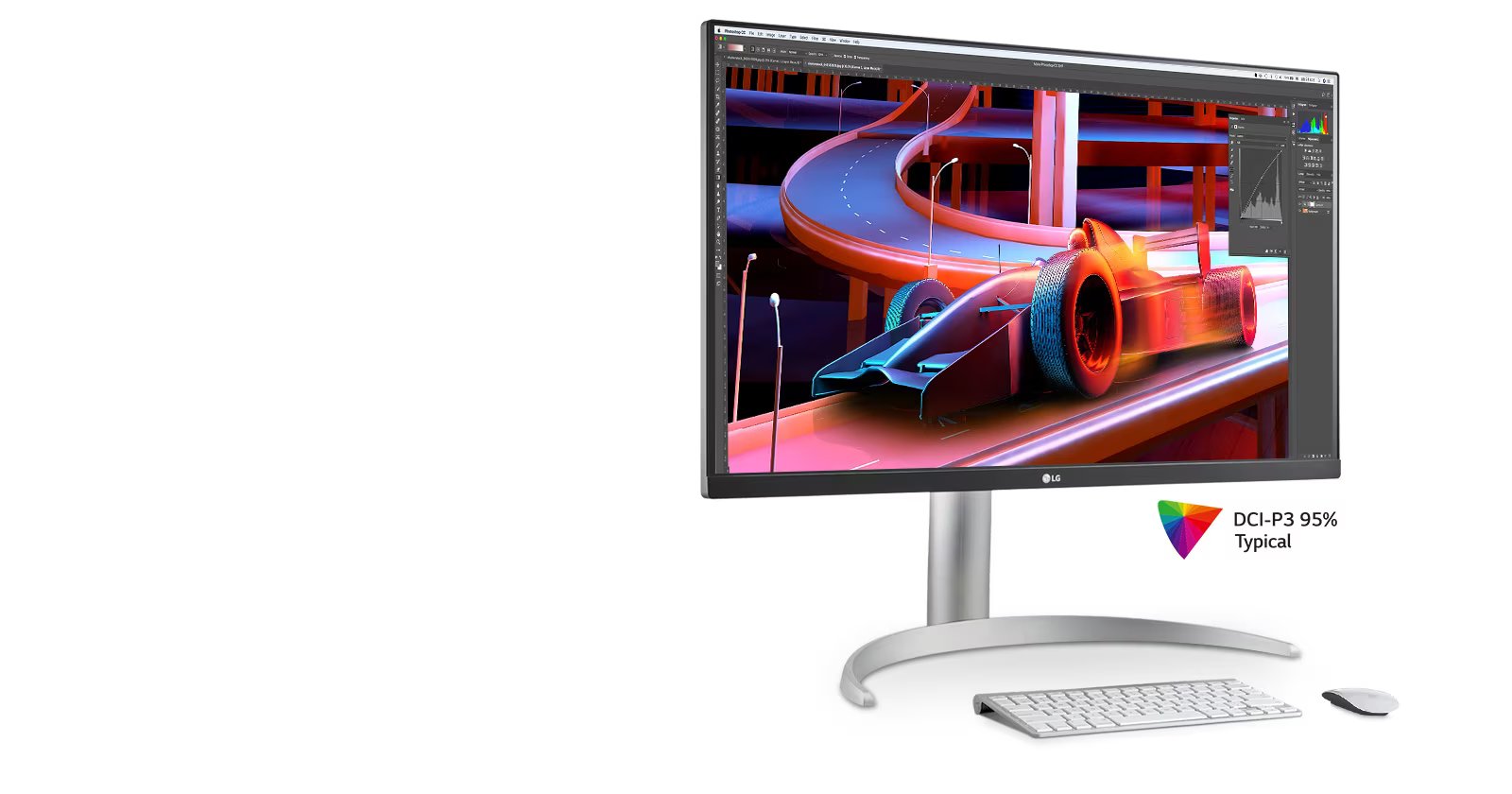 LG 27UP85NP-W 27" UHD 4K IPS Monitor with VESA DisplayHDR™