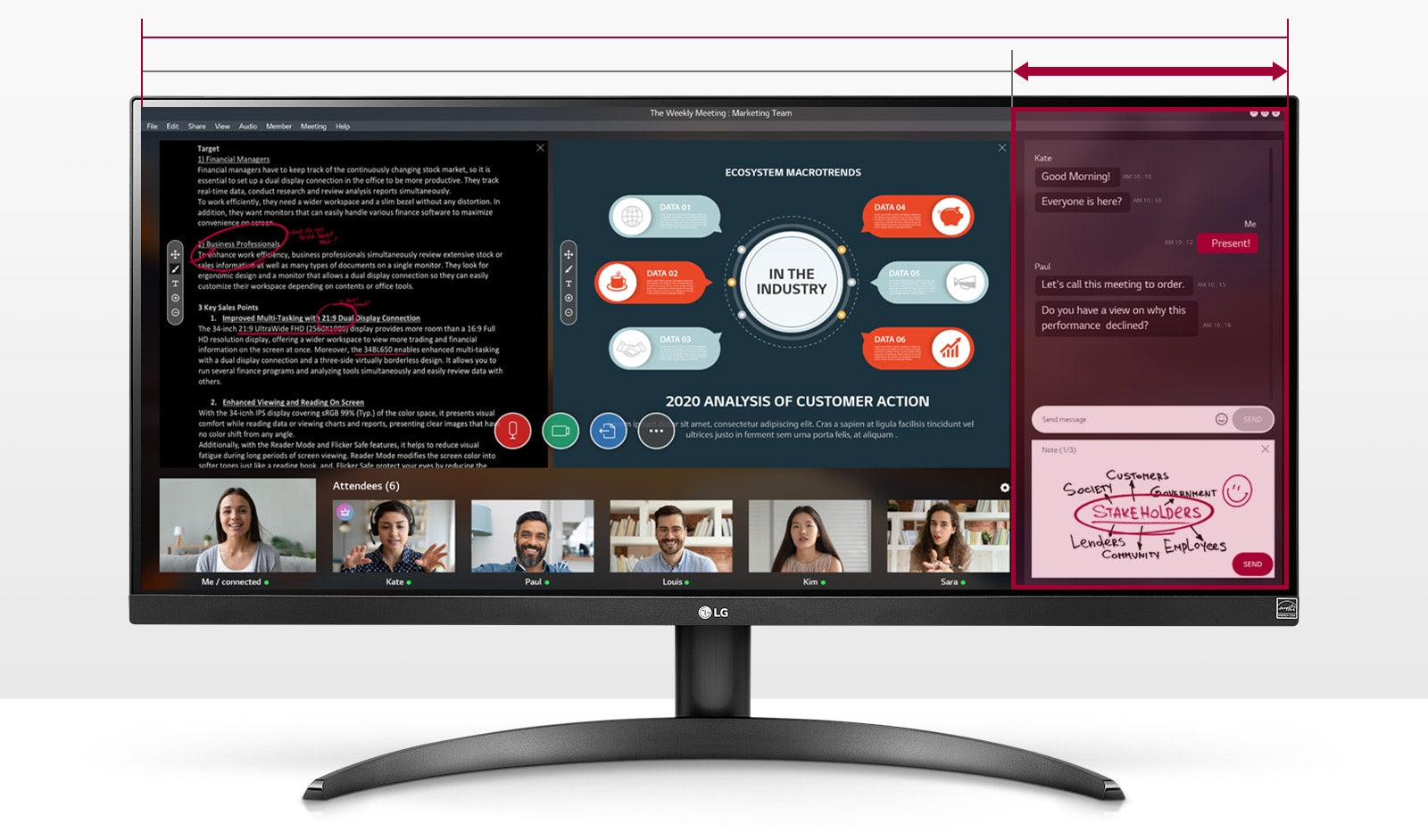 LG 29WP500-B 29" UltraWide™ Full HD IPS Monitor with AMD FreeSync™