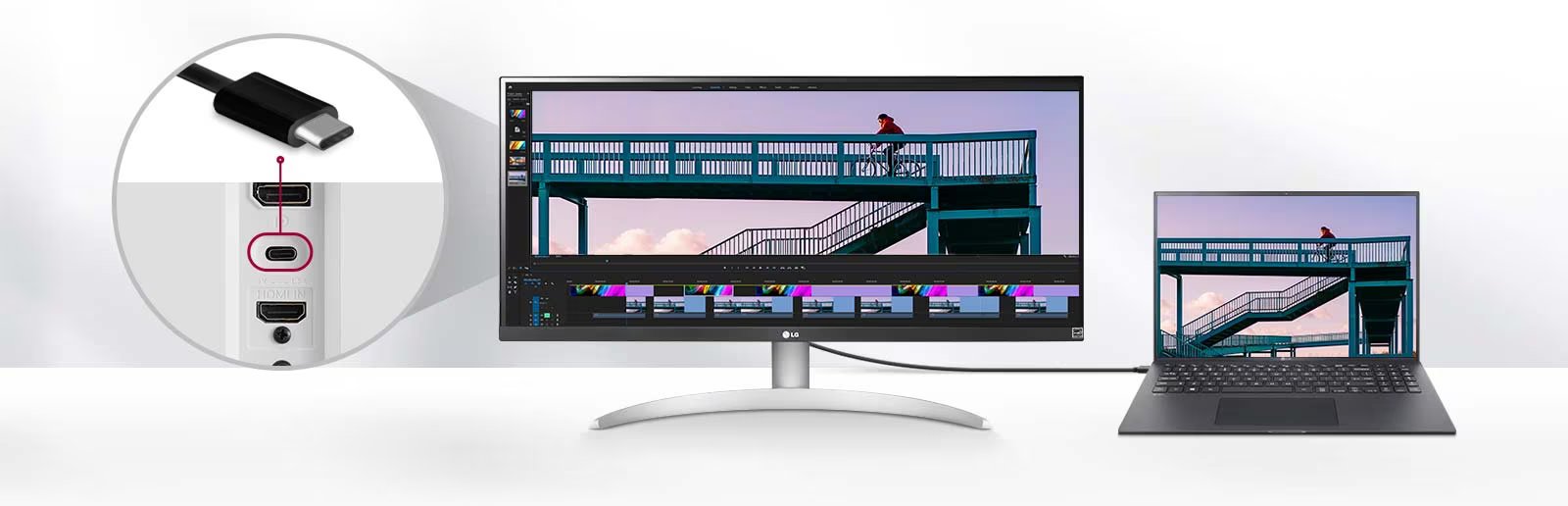 LG 29WQ600-W.AEK 29" 21:9 UltraWide™ Full HD IPS Monitor with AMD FreeSync™