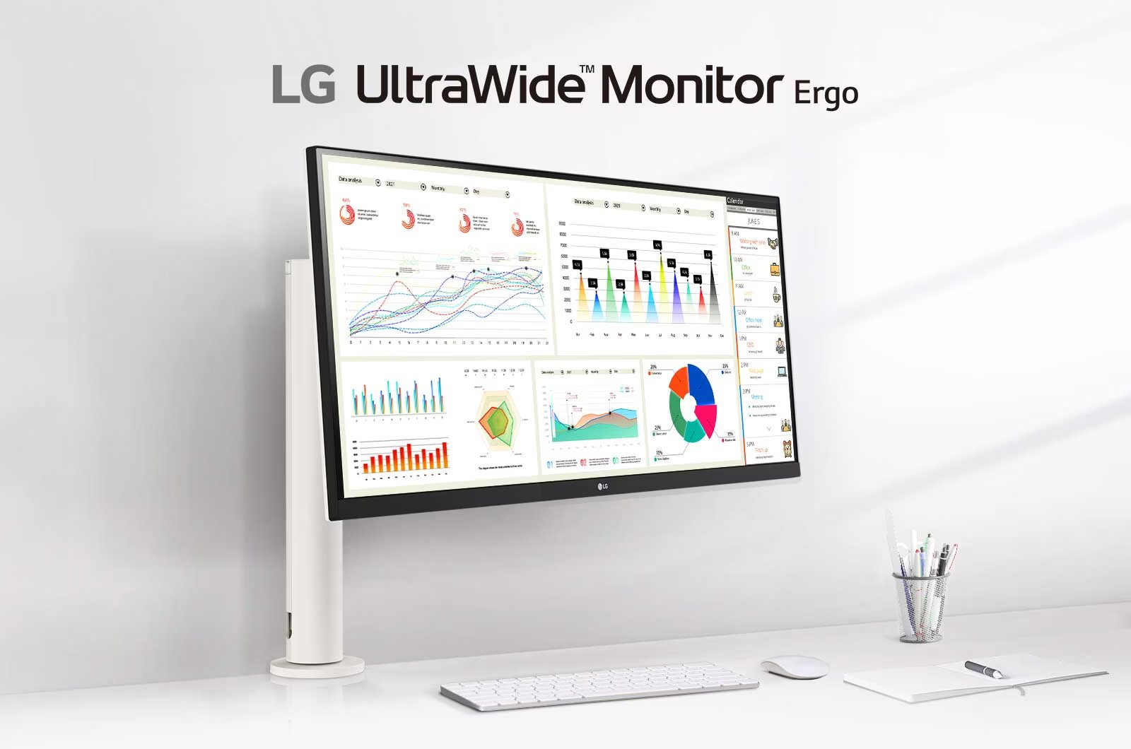 LG 34WQ680-W.AEK 34" 21:9 UltraWide™ FHD (2560 x 1080) Monitor with Ergo Stand