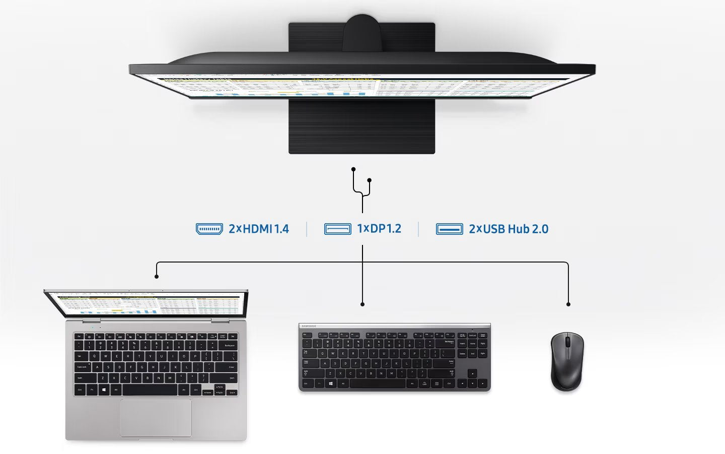 Samsung T45F / LF22T450FQRXXU 22" Full HD Monitor