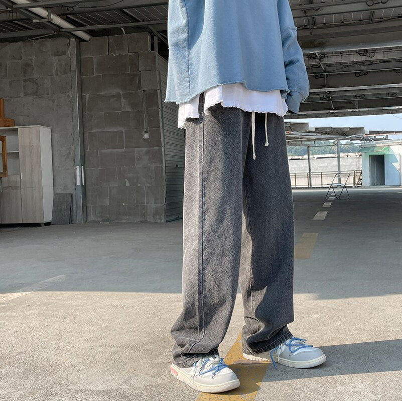 Loose Fit Drawstring Jeans | Streets of Seoul | Men's Korean Style Fashion  – thestreetsofseoul