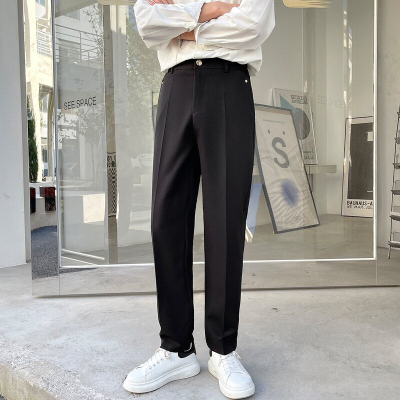 Minimal Slim Leg Suit Pants | Streets of Seoul | Men's Korean Style ...