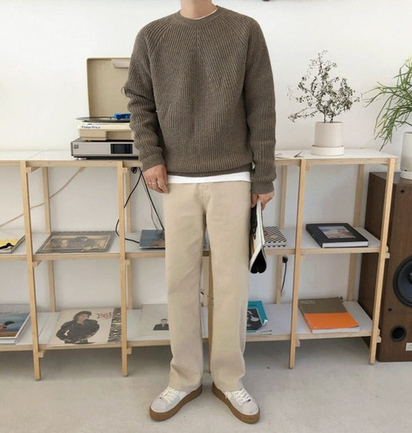 Rib Knit Sweater | Streets of Seoul | Men's Korean Style Fashion ...