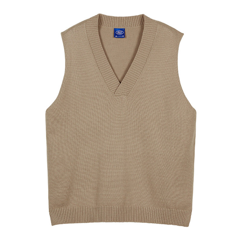 Korean V Collar Sweater Korean College Style Sweater Vest For Men Ins V  neck Knitted Tops  Shopee Philippines