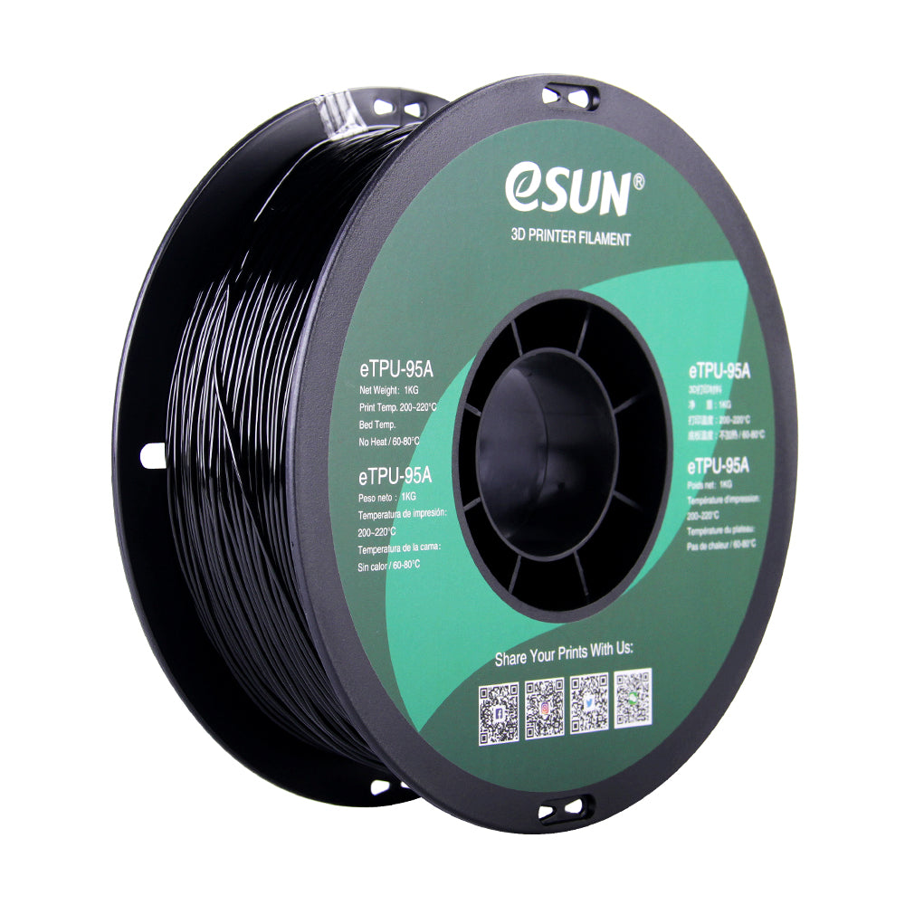 eSUN eTPU-95A Noir (Black) 1.75 mm 1 kg - Zimple3D product image