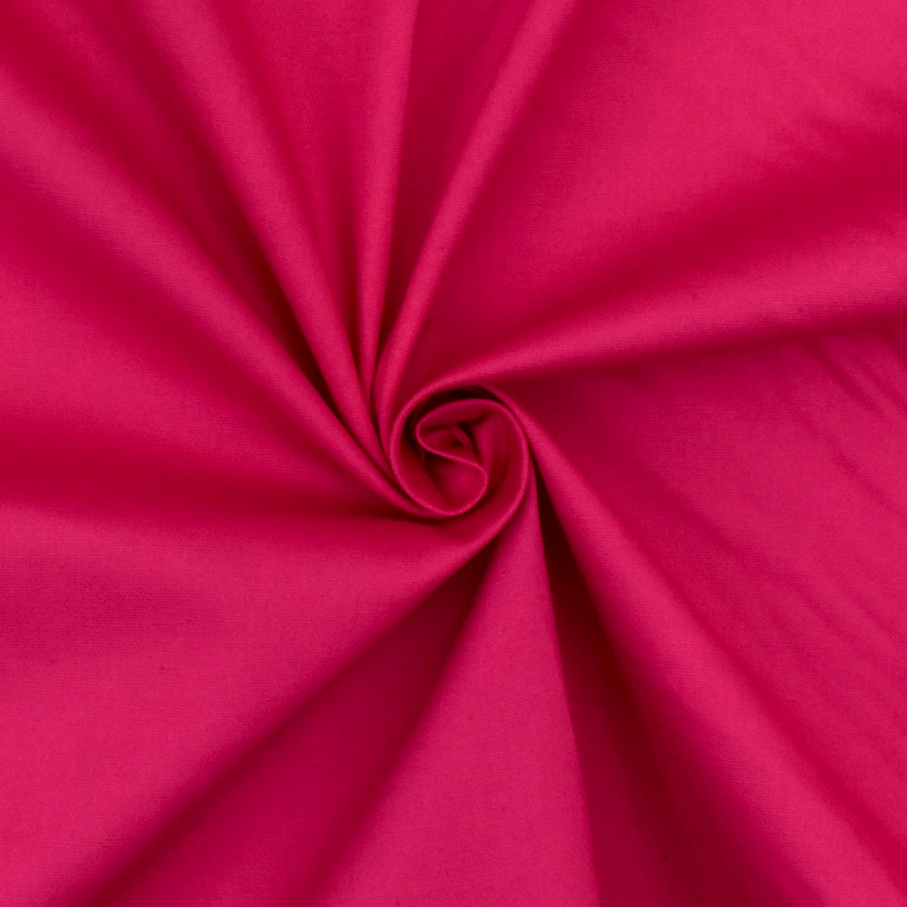 Raspberry Pink Solid Stretch Cotton Sateen Woven Fabric – Denver