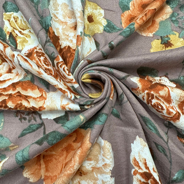 Ivory/Royal Floral Activewear Knit Fabric – Denver Fabrics