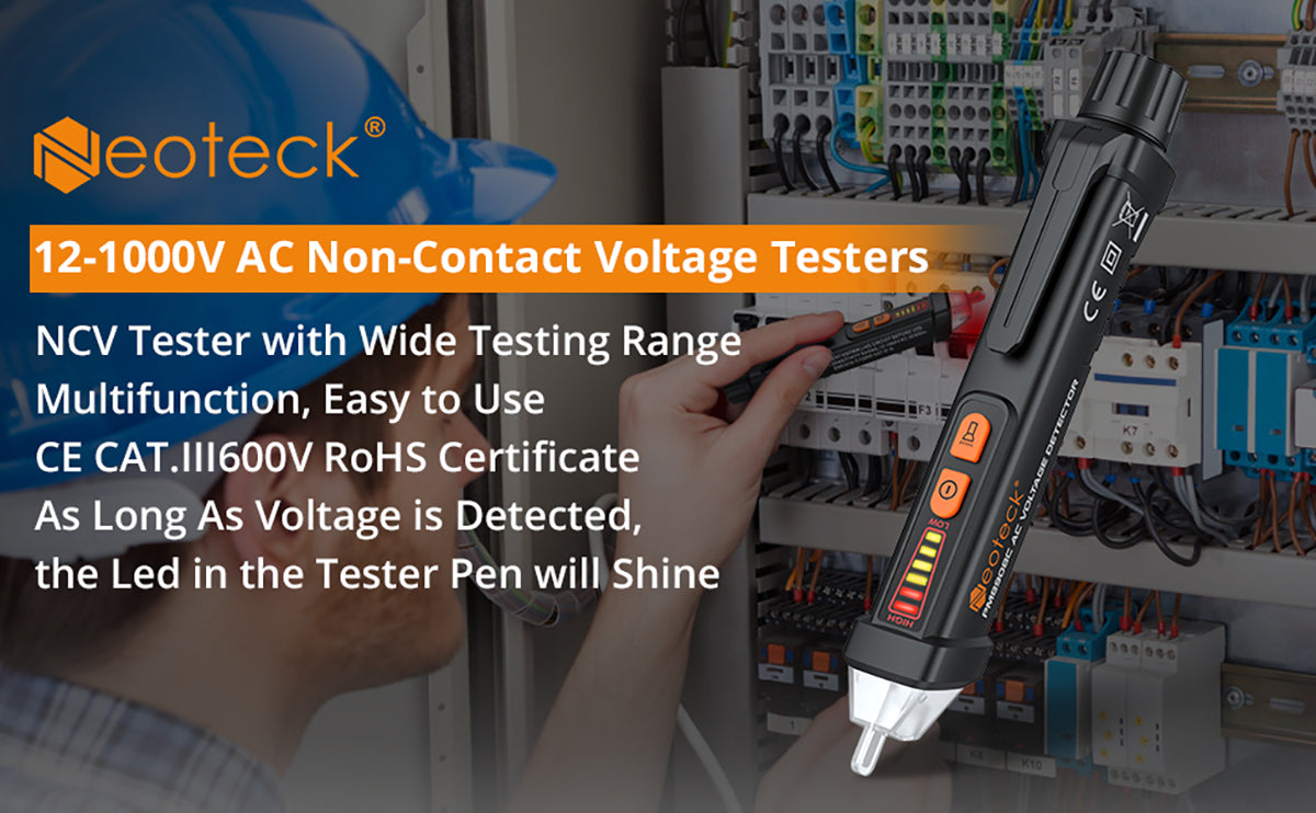 Neoteck 12-1000V AC Non-Contact Voltage Tester Pen - Black