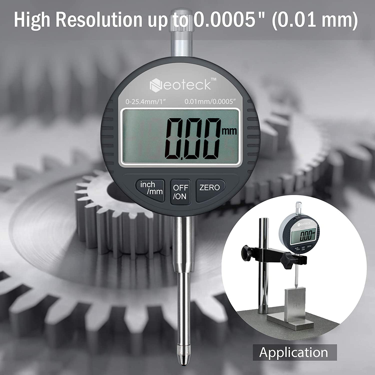 Neoteck 0.0005''/0.01mm DTI Digital Dial Indicator