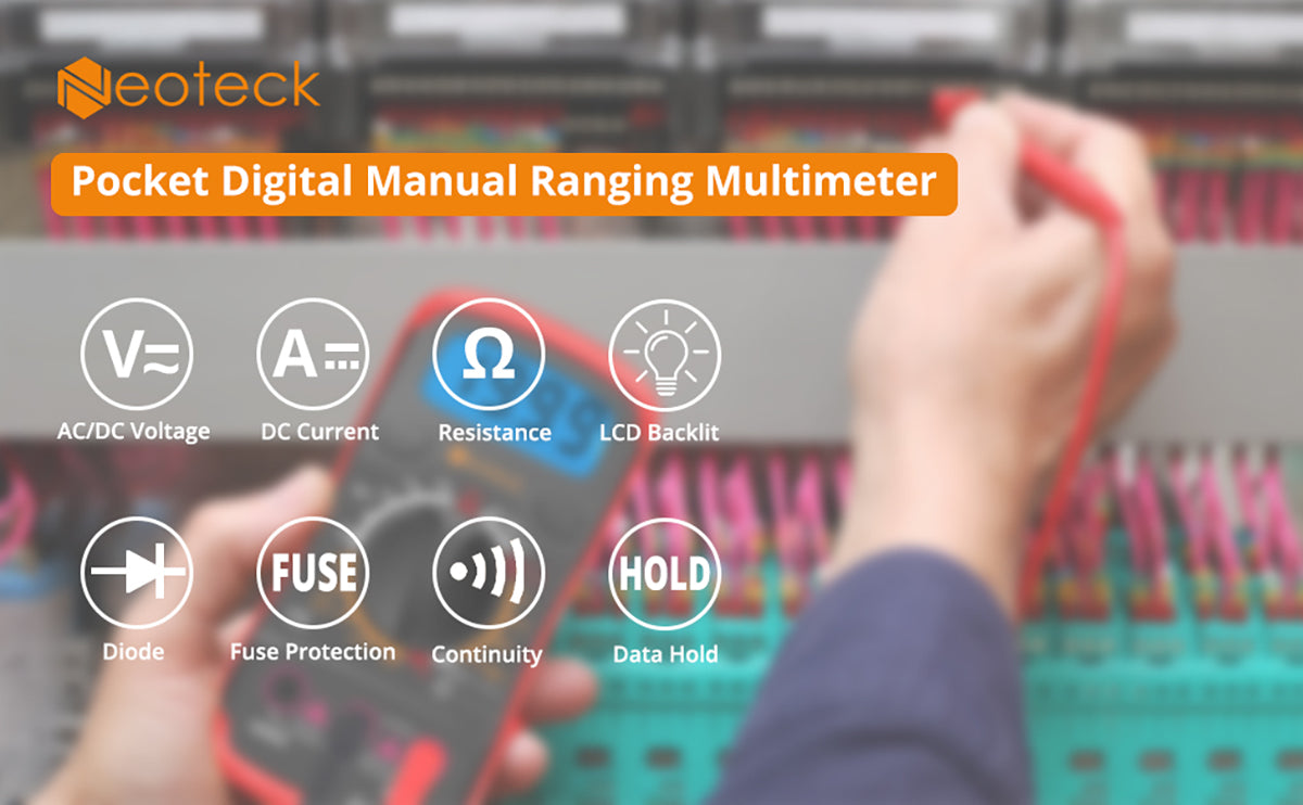 Neoteck Multimeter Pocket Digital Multi Tester