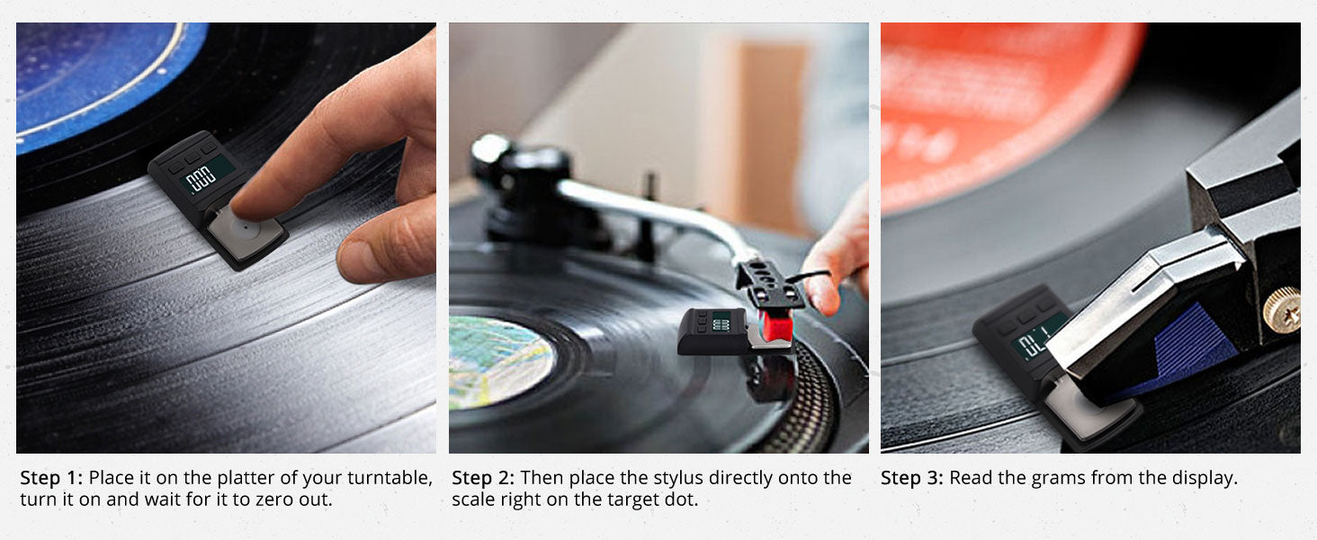 Neoteck Digital Turntable Stylus Force Scale Gauge Black