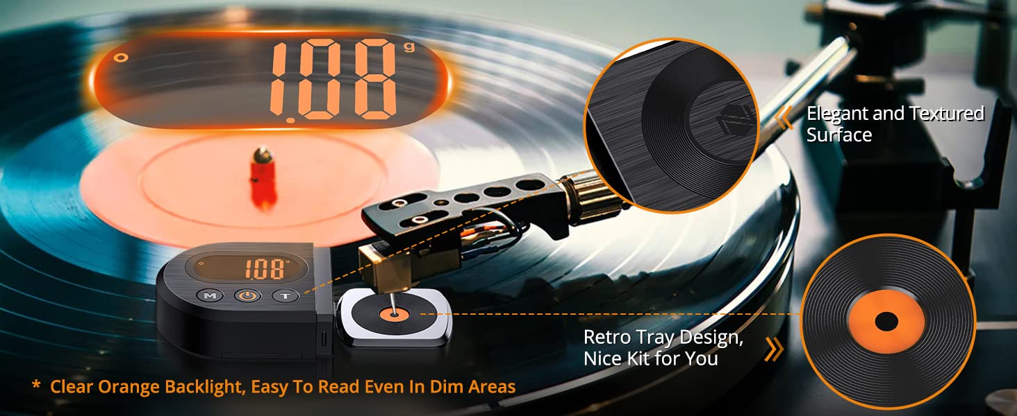 Neoteck Upgraded Digital Turntable Stylus Force Scale Gauge 0.01g/5.00g
