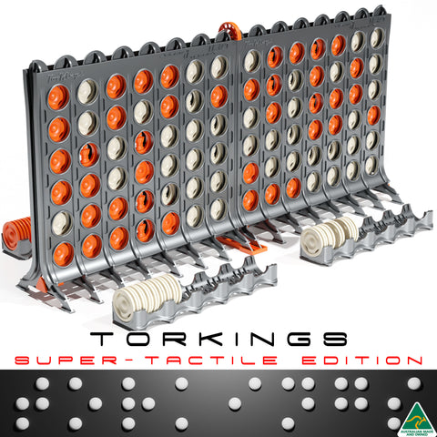 Super-Tactile Connect 4 in A Row - Double Deluxe Edition for Blind and Vision Impaired