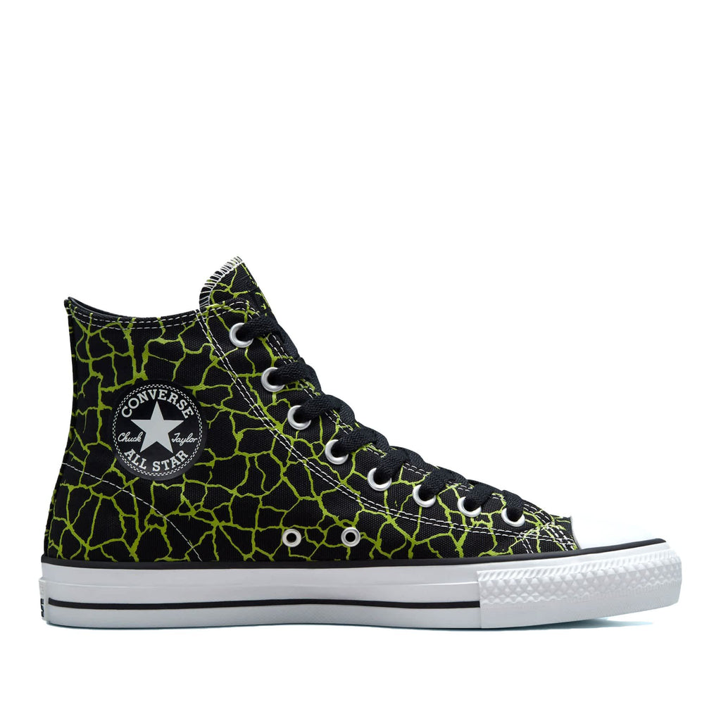 CONVERSE CONS CHUCK TAYLOR ALL PRO HI BLACK/LIME Bluetile Skateboards