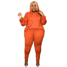 Load image into Gallery viewer, Plus Size Two Piece Jogger Set  with Hood
