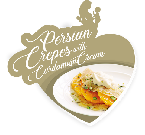 Persian Crepes with Cardamom Cream Recipe