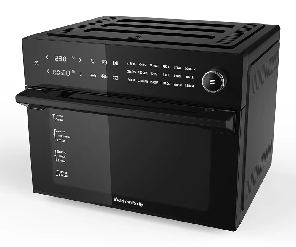 FRIGGITRICE AD ARIA CALDA FORNO 30 LT MELCHIONI BENEDETTA 1800W BLACK