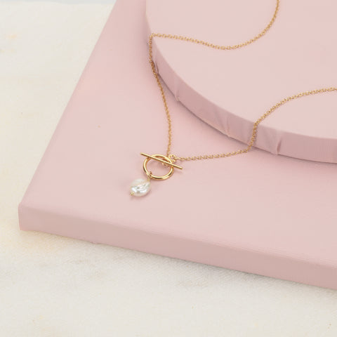 FRESHWATER PEARL GOLD NECKLACE