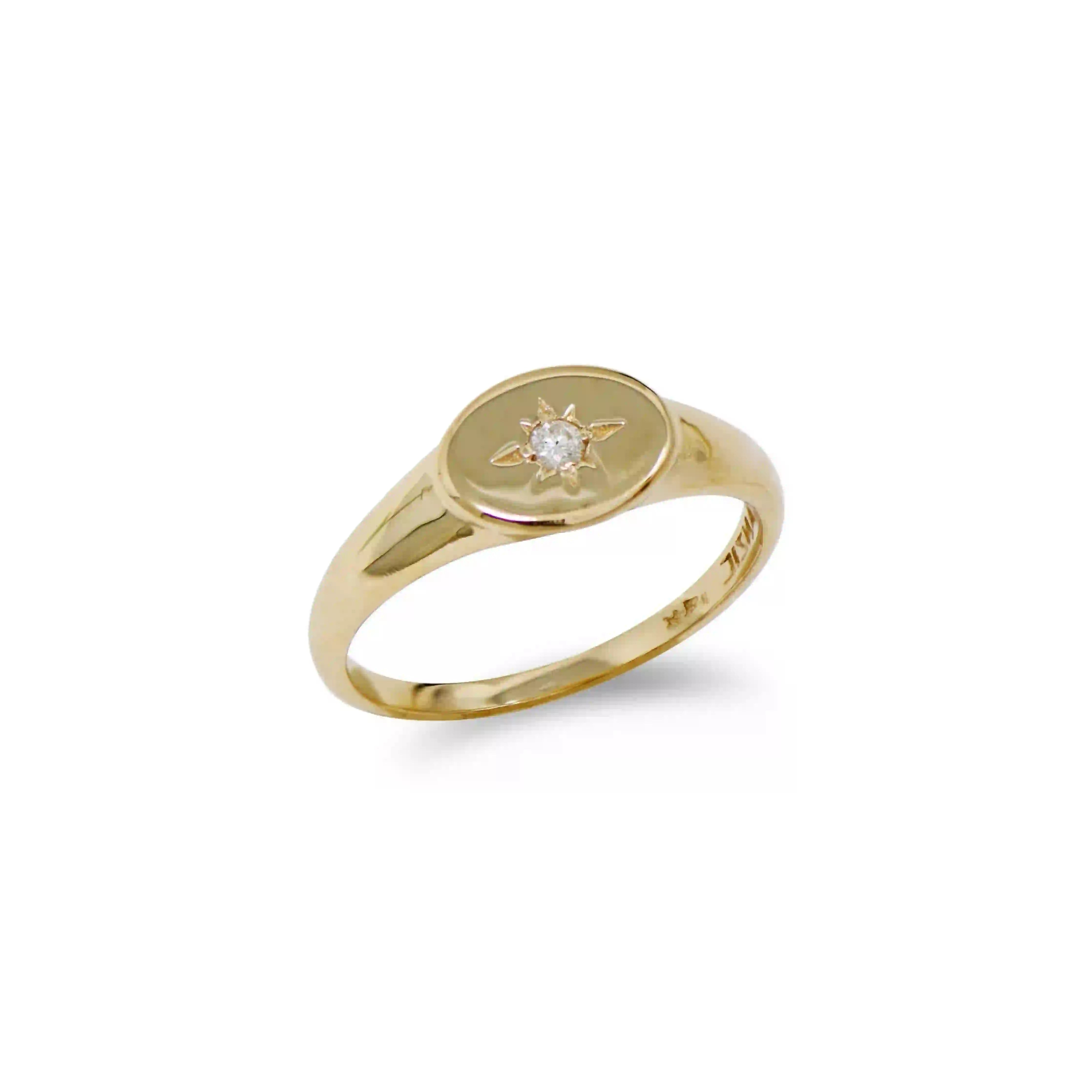 Anzie Aztec Vintage Star Signet Ring