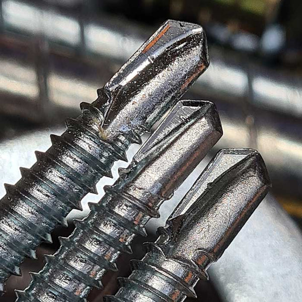 Image of the specifically designed tip of the Self drilling screws from Fusion Fixings