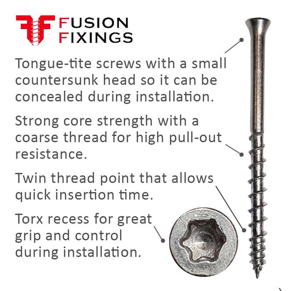 Tongue Tite Screws information panel