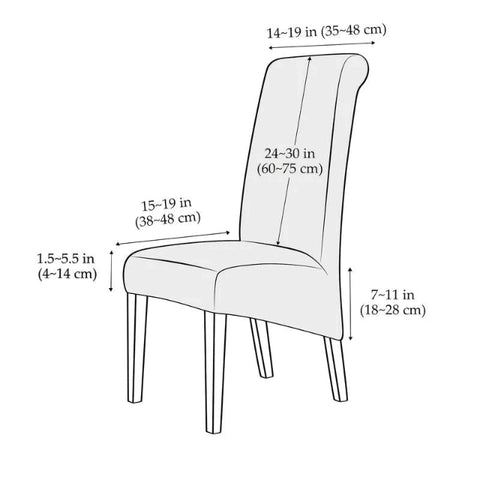 Dimensions housse de chaise XL
