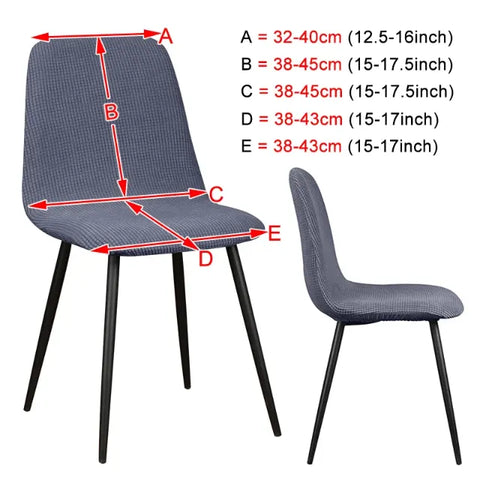 Dimensions housse de chaise design arrondi