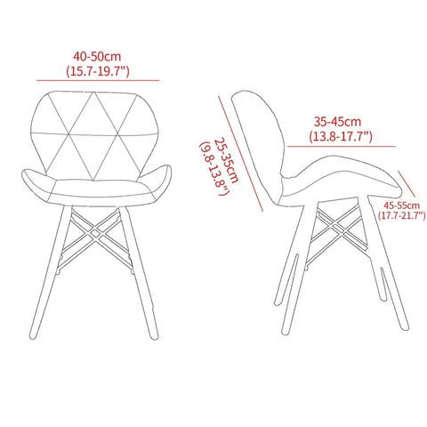 Dimensions housse de chaise papillon