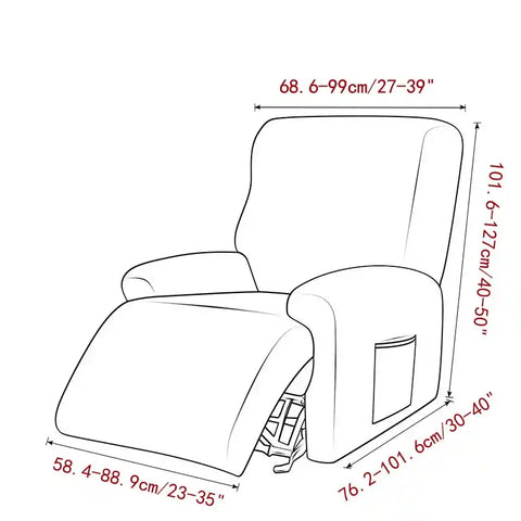Dimensions housse de fauteuil relax inclinable