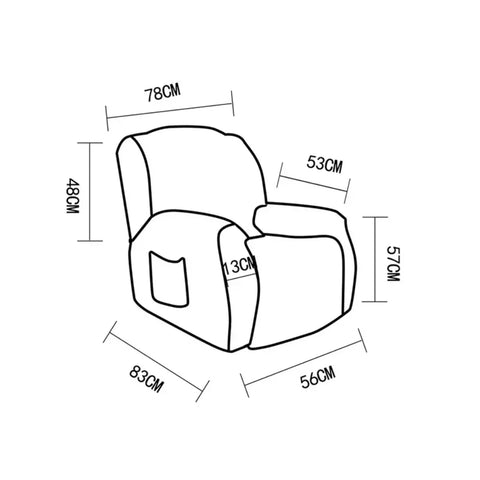 Dimensions housse de fauteuil relax incliné en tissu épais