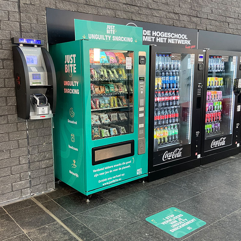 Gezonde snacks en drinks in automaten